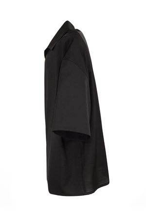 Camicia bowling nera misto lana YES LONDON | XCM7236NERO